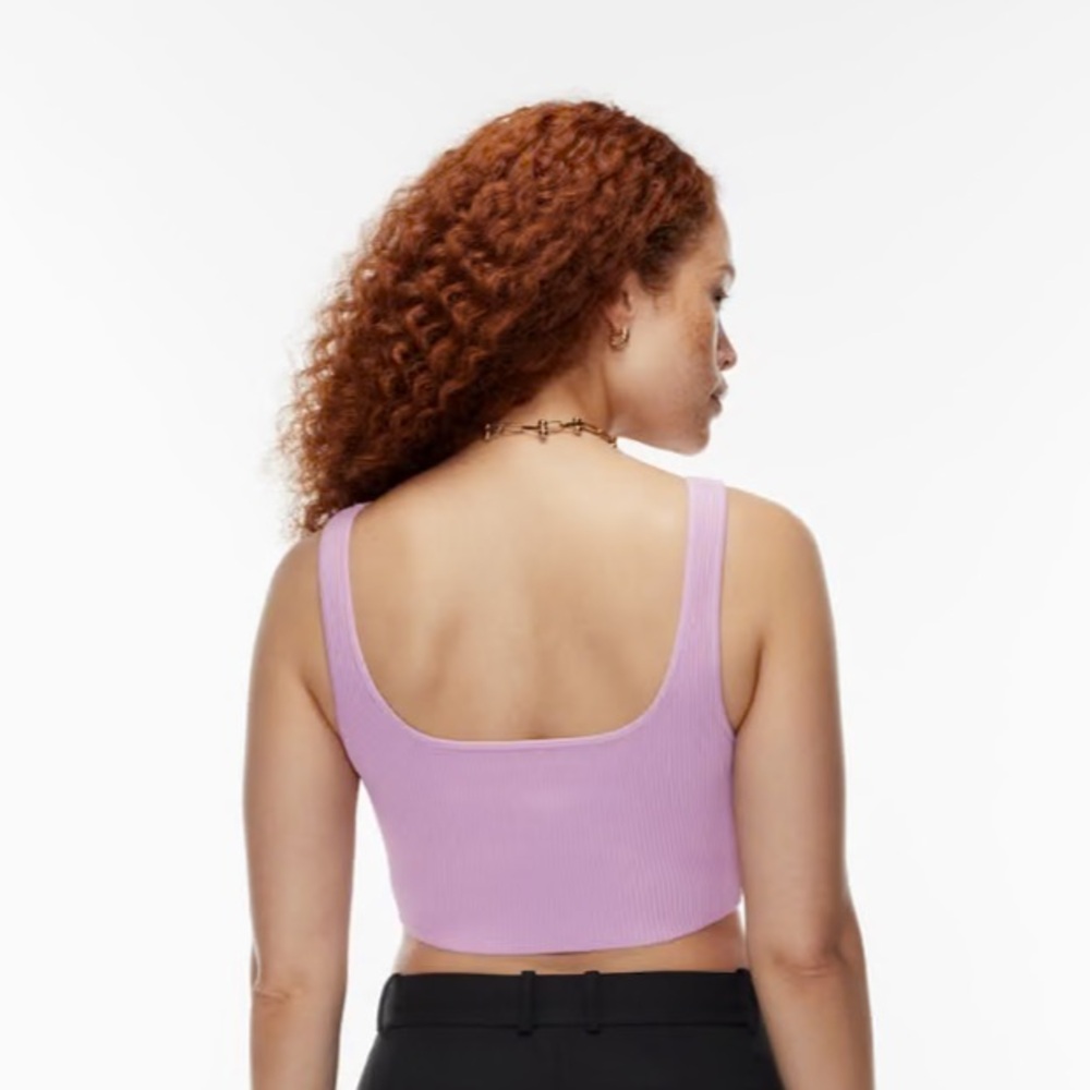 Babaton aritzia Sculpt Knit Squareneck Cropped Tank - lyrical lilac size S - Picture 3 of 6